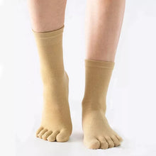 Load image into Gallery viewer, Breathable Cotton Toe Sports Socks
