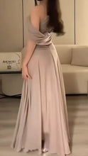 Load image into Gallery viewer, Modern Draped Velvet Evening Gown
