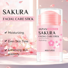 Load image into Gallery viewer, Sakura Facial Care Stick Hydrating Facial Care Moisturizing Cream Deep Hydration Suitable for Dry Aging Face Cream Skin Repair
