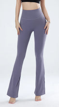 Load image into Gallery viewer, Women's leggings slim yoga pants women's high waisted wide leg pants sports bell bottoms breathable quick dry bottom
