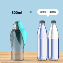 Load image into Gallery viewer, 800ml Portable Dog Water Bottle For Small Medium Big Dogs Outdoor Travel Drinking Bowl Puppy Cat Feeder Pet Labrador Accessories
