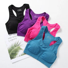 Load image into Gallery viewer, Women Sports Bra Top Push Up Fitness Bra Underwear Sport Tops Breathable Running Vest Gym Active Bras Seamless Yoga Bra
