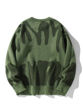 Load image into Gallery viewer, Geometric Knit Contrast Pullover Sweater
