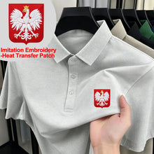 Load image into Gallery viewer, Poland Coat Of Arms Print Polo Shirt Mens Casual Breathable Lapel Tops Basic Short Sleeve T-Shirts Summer Commuting Male Clothes
