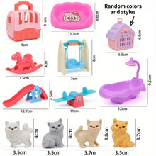 Load image into Gallery viewer, Cute Dog Pet Basket Family Toys Dog Doll Set Cage Toys Scene Playing Toys Christmas Decoration Thanksgiving Gifts color randomly
