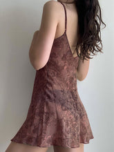 Load image into Gallery viewer, Korean Nightgown Sleepwear Womens Floral Night Dress Summer Bow Sleep Nightwear Ruffles Pajamas Spaghetti Strap Sleepshirts
