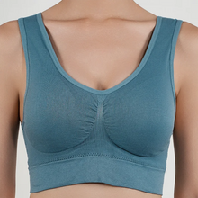 Load image into Gallery viewer, Women Breathable Sports Bra Absorb Sweat Shockproof Padded Gym Running Fitness Double Layer Seamless Yoga Sports Bras Underwear
