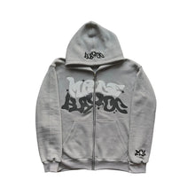Load image into Gallery viewer, Hooded zipper hoodie with retro American-style letters, unisex, suitable for pairing with a millennial-style jacket
