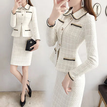 Load image into Gallery viewer, Elegant Tweed Collar Mini Dress
