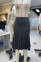 Load image into Gallery viewer, Dot Print Low Waist Skirts Spring Summer Vintage Casual Skirts Women Fashion Midi Skirts
