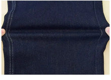 Load image into Gallery viewer, Women's Denim Jeans - Straight Leg with Striped Cuff Detail Classic Five-Pocket Design
