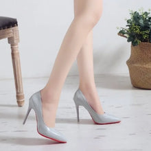Load image into Gallery viewer, White Pointed Toe High Heels Sexy Red Sole Party Prom Girl Pumps Minimalist Shallow Mouth Work Single Shoes
