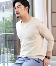 Load image into Gallery viewer, Thick Solid V-Neck Pullover
