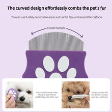 Load image into Gallery viewer, Pet Grooming Comb - Flea Comb for Cats &amp; Dogs, Curved Design for Face &amp; Body, Mini Detangling Brush for Pets
