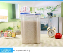Load image into Gallery viewer, 1.5kg/2kg Dog Cat Food Pail Plastic Storage Tank with Measuring Cup Container Moisture-proof Sealed Jar Pet Supplies Accessories
