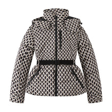 Load image into Gallery viewer, Women's Winter Hooded High Waist Padded Sport Parkas Coats with Belt Female Elegant Thick Warm Pockets Windproof Skiing Jackets
