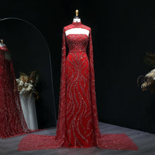 Load image into Gallery viewer, Sharon Said 2026 Luxury Evening Party Gowns Women' s Wedding Prom Dresses with Flowing Sleeves Elegant Mermaid SS663 Customized
