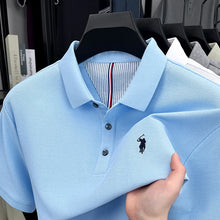 Load image into Gallery viewer, 100% pure cotton high-end brand men's short sleeve polo shirt summer fashion original pony embroidery golf Paul  casual T-shirt
