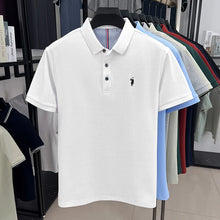 Load image into Gallery viewer, 100% pure cotton high-end brand men's short sleeve polo shirt summer fashion original pony embroidery golf Paul  casual T-shirt
