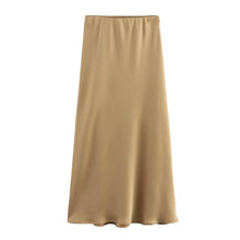 Load image into Gallery viewer, HH Skirts For Women 2024 Summer Solid Satin Sheath Long Skirt Female Show Curve Beach Outfits For Woman Mermaid Skirts
