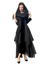 Load image into Gallery viewer, Velvet Ruffle V-Neck Evening Dress
