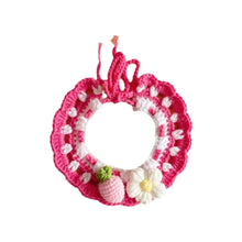 Load image into Gallery viewer, Pet Accessories Adjustable Flower Pet Scarf Bib Sweet Handmade Cat Strawberry Collar Decorative Cozy Cat Woven Bib Photo Shoots

