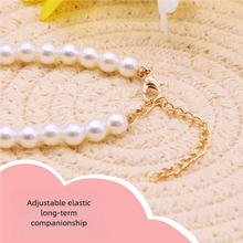 Load image into Gallery viewer, Adjustable Pet Pearl Necklace Accessories for Cats Gotas Animals Fashion Rhinestones Sphynx Cat Collar Kitten Dog collier chat
