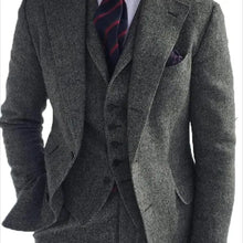 Load image into Gallery viewer, Green Tweed Three Piece Suit
