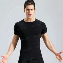 Load image into Gallery viewer, Gym Fitness T Shirt Men's Short Sleeve Summer Boxing Jersey Legging Men Rashguard Compression Pants Quick Dry Tight T-Shirts Men
