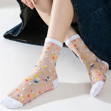 Load image into Gallery viewer, Silky Lace Floral Summer Socks
