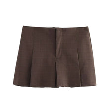 Load image into Gallery viewer, Vintage Plaid High Waist Skort
