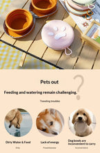 Load image into Gallery viewer, Pet silicone folding bowl dual-purpose water and food feeding bowl outdoor portable folding storage cat pet bowl  Pet supplies
