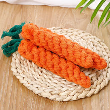 Load image into Gallery viewer, 1pc Pet Knot Toy for Dog and Cat Carrot Shape Dog Chew Toys Cotton Rope Toys for Indoor Dogs Cat Toys Dog Accessories
