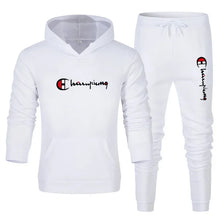 Load image into Gallery viewer, Men's 2 Piece Tracksuit Hooded Sweatshirt Sweatpants Casual Jogger Sportswear Streetwear Sets Male Sports Suits Outfit Clothing

