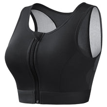 Load image into Gallery viewer, Plus Size Sports Bra Front Closure Longline Bras Padded Workout Crop Tank Top for Running Workout Gym Yoga Vest
