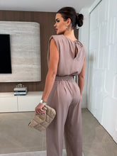 Load image into Gallery viewer, Women's Jumpsuits Solid Color Sleeveless Round Neck Casual Loose Women's Jumpsuit Summer Fashion Straight Tube Female Playsuits
