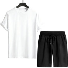 Load image into Gallery viewer, Men's Tracksuit T-shirts and Sports Shorts Urban Casual Fashion Short Sleeve Outfits Male Summer Home Outdoor Comfort Tees Set
