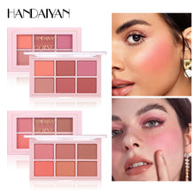 Load image into Gallery viewer, Matte Blush Palette Highly Pigmented Long Lasting Face Makeup Natural Finish Brighten Skin Contour Highlight Powder
