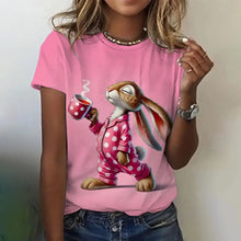 Load image into Gallery viewer, Playful Oversized Cartoon Casual Tee
