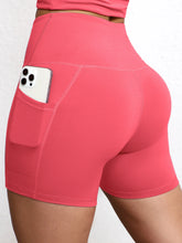 Load image into Gallery viewer, Yoga Shorts with Pockets High Waist Butt Lifting Cyclings Tights Outdoor Workout Jogging Shorts Sportswear Gym Running Short
