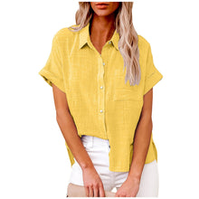 Load image into Gallery viewer, Summer Women Shirts Tops Cotton Linen T-shirt Women Top Camisas Mujer Casual T-Shirt Streetwear Loose Female T-Shirts New Shirt

