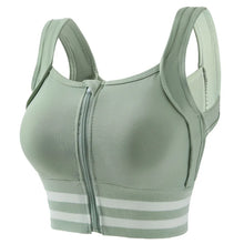 Load image into Gallery viewer, Sports Bras Zip Front For Women With Full Coverage Removable Padded Shockproof Yoga Underwear Workout Bra Running Fitness Vest
