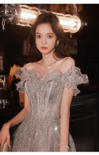 Load image into Gallery viewer, One Shoulder Fairy Style Evening Dress
