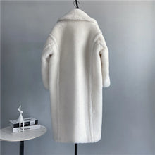 Load image into Gallery viewer, Winter Jacket Women Long Coat  Wool Woven Fabric Thick Warm Outerwear Oversize Fashion Streetwear Teddy Bear Coats
