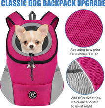 Load image into Gallery viewer, New Dog Pet Backpack Carrier Travel Bag Front Pack Breathable Adjustable with Safety Reflective Strips for Hiking Outdoor Cats
