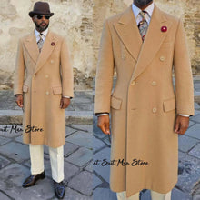 Load image into Gallery viewer, Double Breasted Peak Lapel Overcoat
