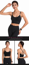 Load image into Gallery viewer, Sports Bra Womens Cross Back Sport Bras Padded Strappy Cross Cropped Bras Yoga Crop Top Workout Fitness Bras Bralette
