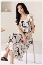 Load image into Gallery viewer, Newest Women Nightdress Female 100% Cotton Nightwear Floral Short Sleeve Sleepdress With Chest Pad
