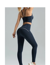 Load image into Gallery viewer, Women's set, slim fit yoga set, high-intensity exercise set, high elasticity, breathable fitness yoga suit

