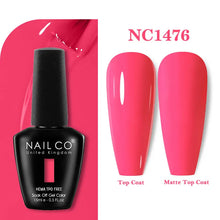 Load image into Gallery viewer, NAILCO 333 Colors Gel Nail Polish Semi Permanent Varnishes Nails Art Design Hybrid Soak Off Top Base Coat UV Gel Manicure 15ml
